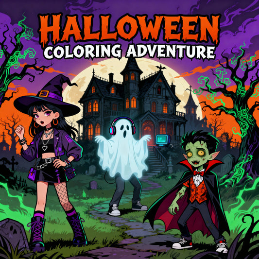 Halloween coloring adventure