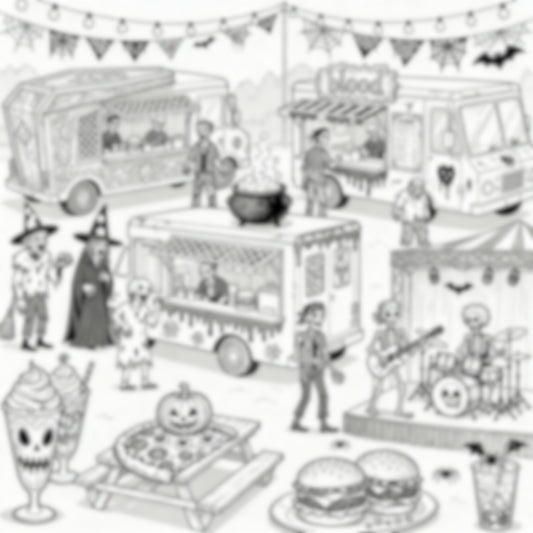 Halloween coloring adventure